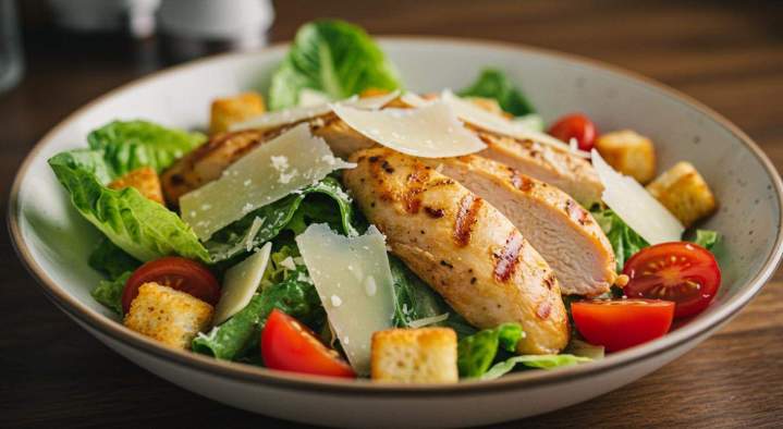 Des assiettes garnies et des salades fraîches